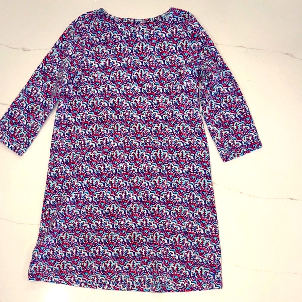 Vineyard Vines Kids Dress in Blue and Pink Pattern Small 7-8